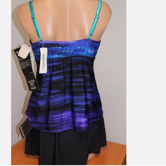 NWT Miraclesuit Swimsuit Tankini 2 pc set sz 10 Deep End Caruso EGG Skirt - Picture 4 of 4
